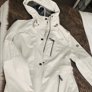 Calvin Klein hooded light coat/jacket white